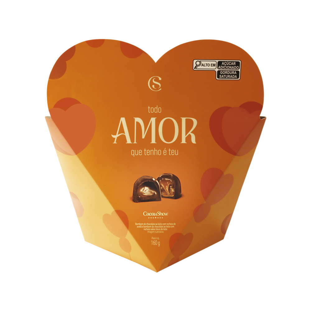 Bombons de Chocolate ao Leite Amor 160g